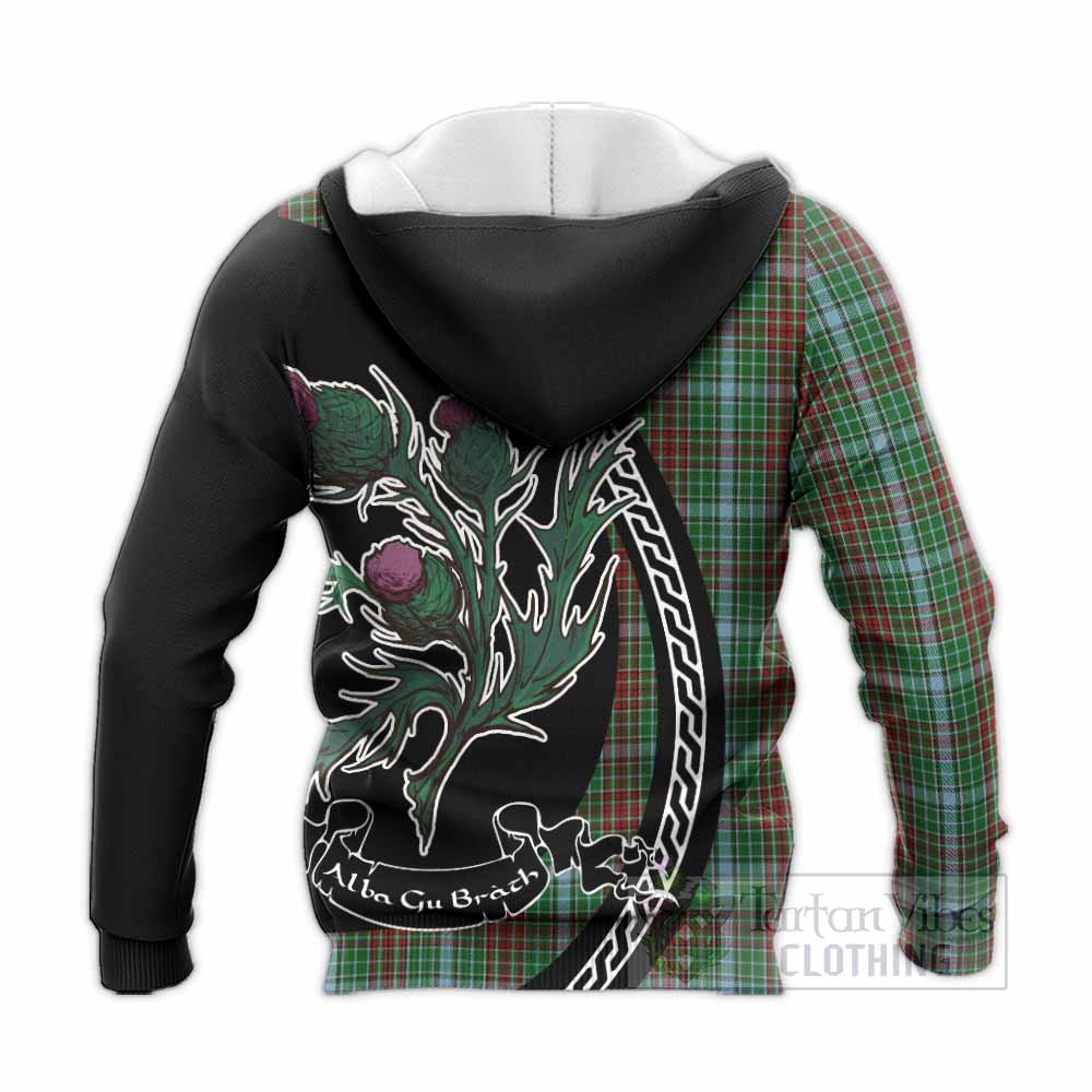 Gayre Family Crest Tartan Knitted Hoodie Alba Thistle Inspired - Tartan Vibes Clothing