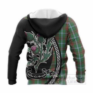 Gayre Family Crest Tartan Knitted Hoodie Alba Thistle Inspired