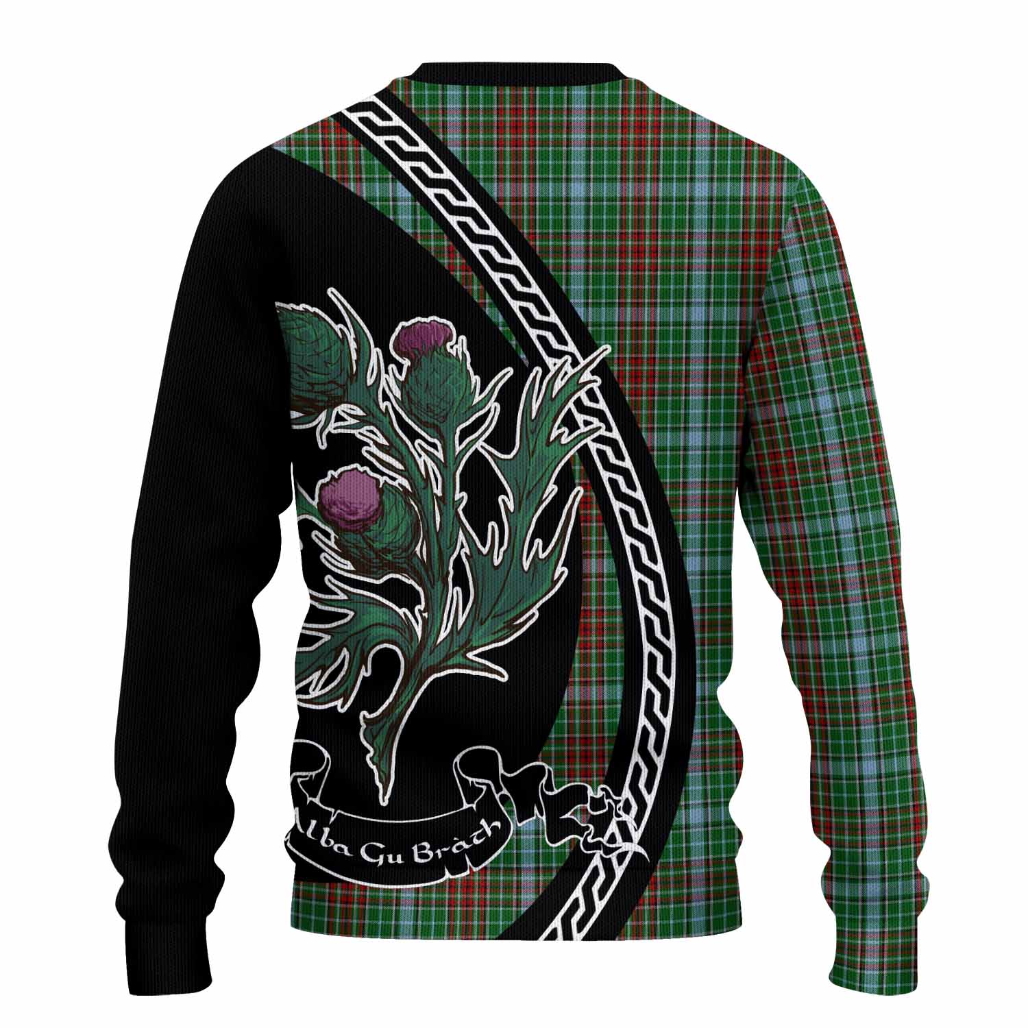 Gayre Family Crest Tartan Knitted Sweater Alba Thistle Inspired - Tartan Vibes Clothing