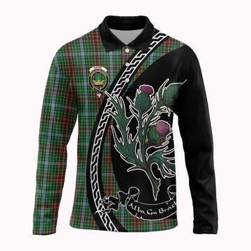Gayre Family Crest Tartan Long Sleeve Polo Shirt Alba Thistle Inspired - Tartan Vibes Clothing