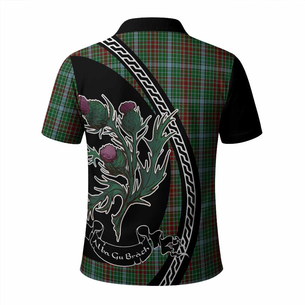 Gayre Family Crest Tartan Polo Shirt Alba Thistle Inspired - Tartan Vibes Clothing