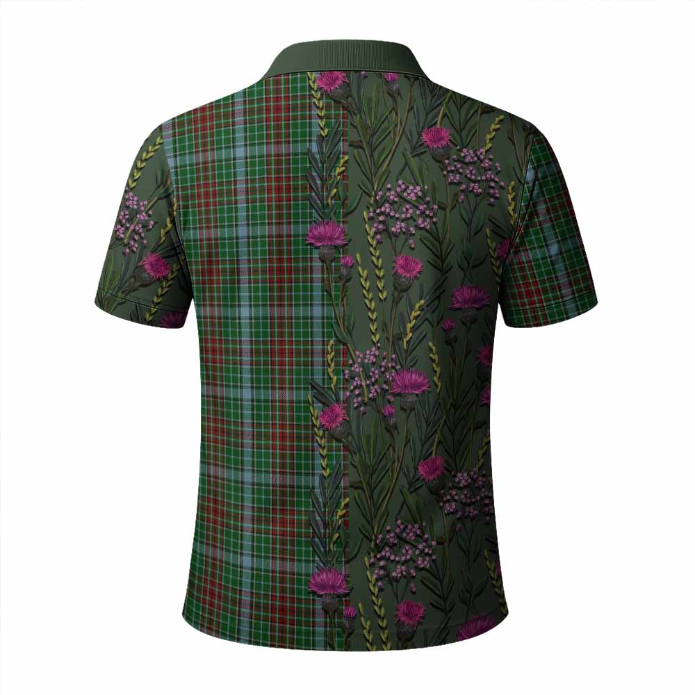 Gayre Family Crest Tartan Polo Shirt Scottish Thistle Flower Pattern Half Style - Tartan Vibes Clothing
