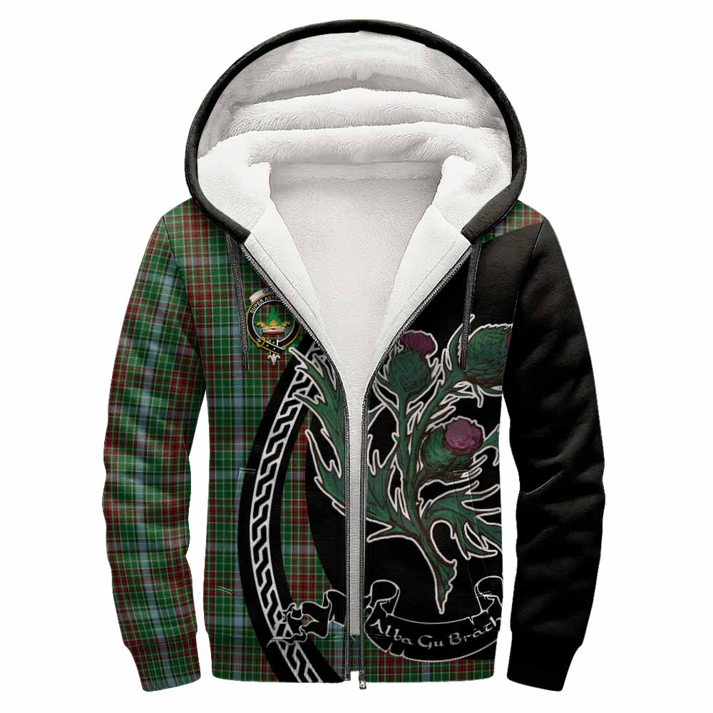 Gayre Family Crest Tartan Sherpa Hoodie Alba Thistle Inspired - Tartan Vibes Clothing