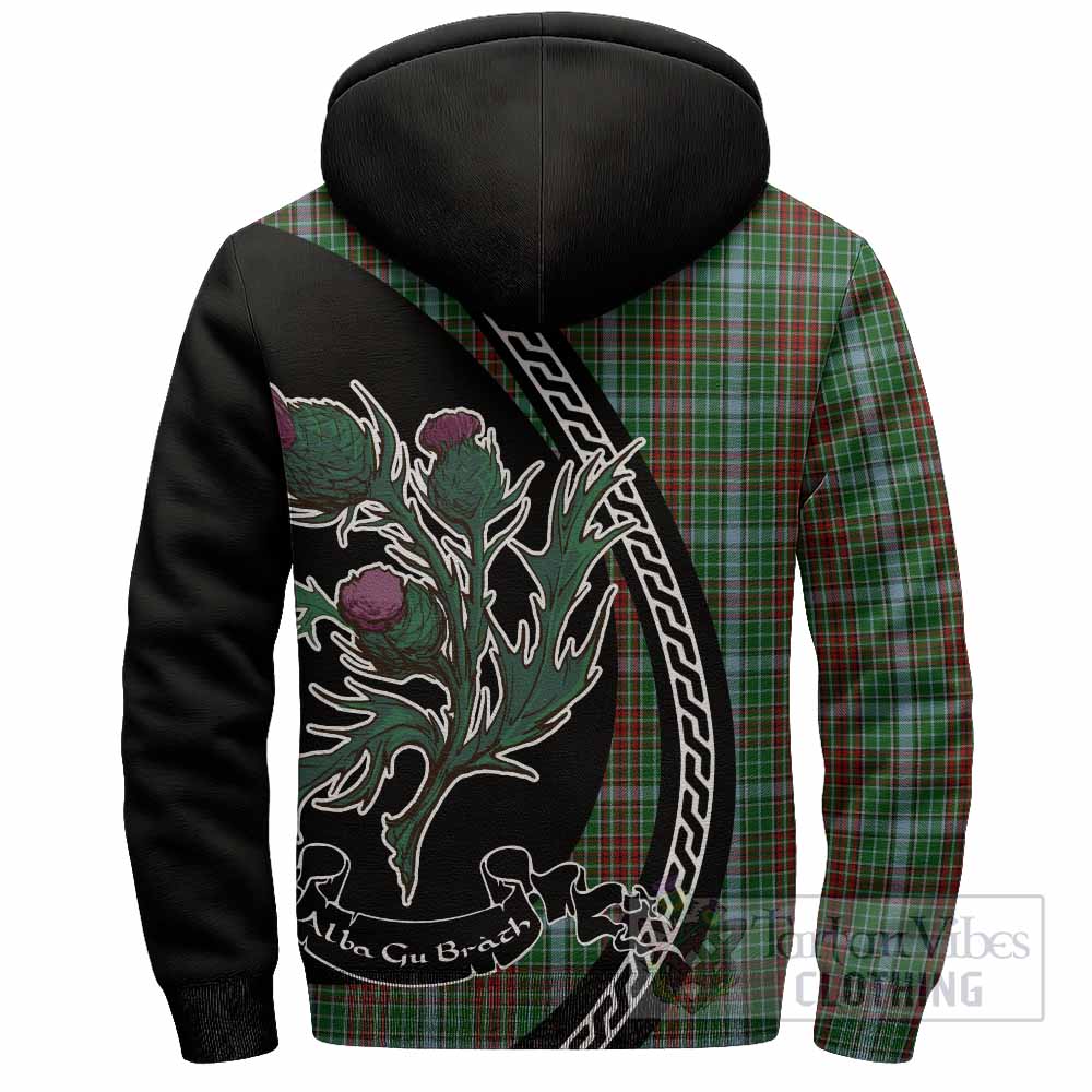 Gayre Family Crest Tartan Sherpa Hoodie Alba Thistle Inspired - Tartan Vibes Clothing