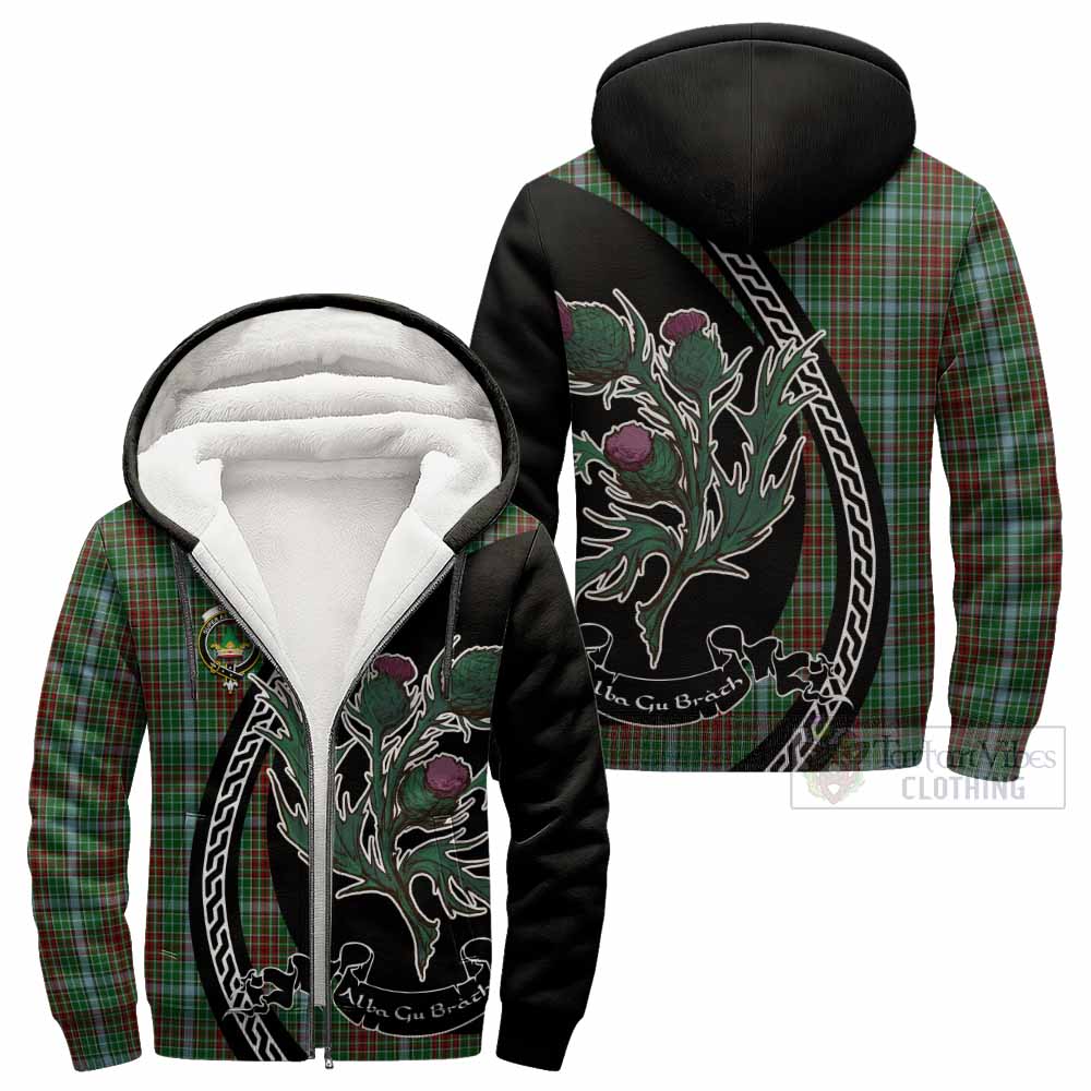 Gayre Family Crest Tartan Sherpa Hoodie Alba Thistle Inspired - Tartan Vibes Clothing