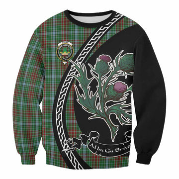 Gayre Family Crest Tartan Sweatshirt Alba Thistle Inspired