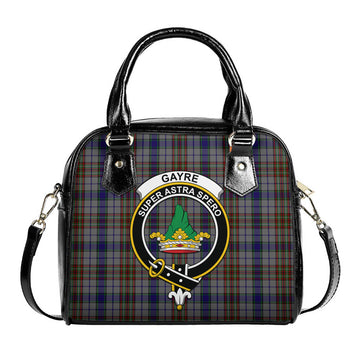 Gayre Hunting Tartan Shoulder Handbags with Family Crest