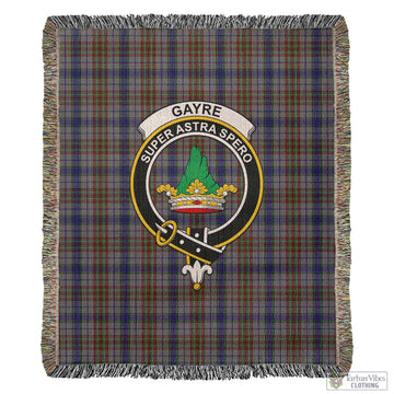 Gayre Hunting Tartan Woven Blanket with Family Crest