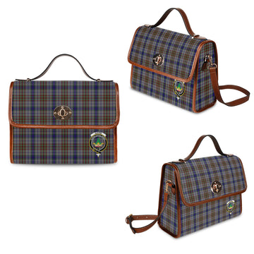 gayre-hunting-tartan-leather-strap-waterproof-canvas-bag-with-family-crest