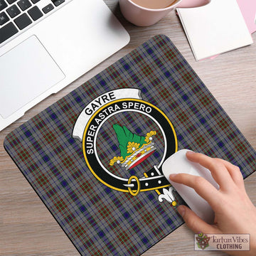 Gayre Hunting Tartan Mouse Pad with Family Crest