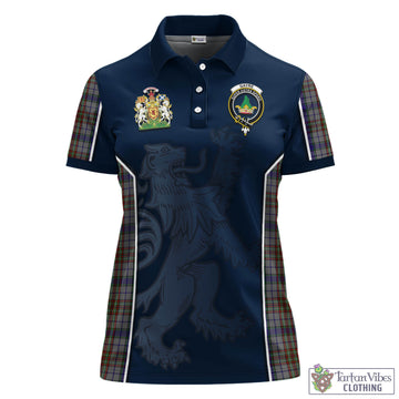Gayre Hunting Tartan Women's Polo Shirt with Family Crest and Lion Rampant Vibes Sport Style