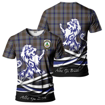 Gayre Hunting Tartan T-Shirt with Alba Gu Brath Regal Lion Emblem