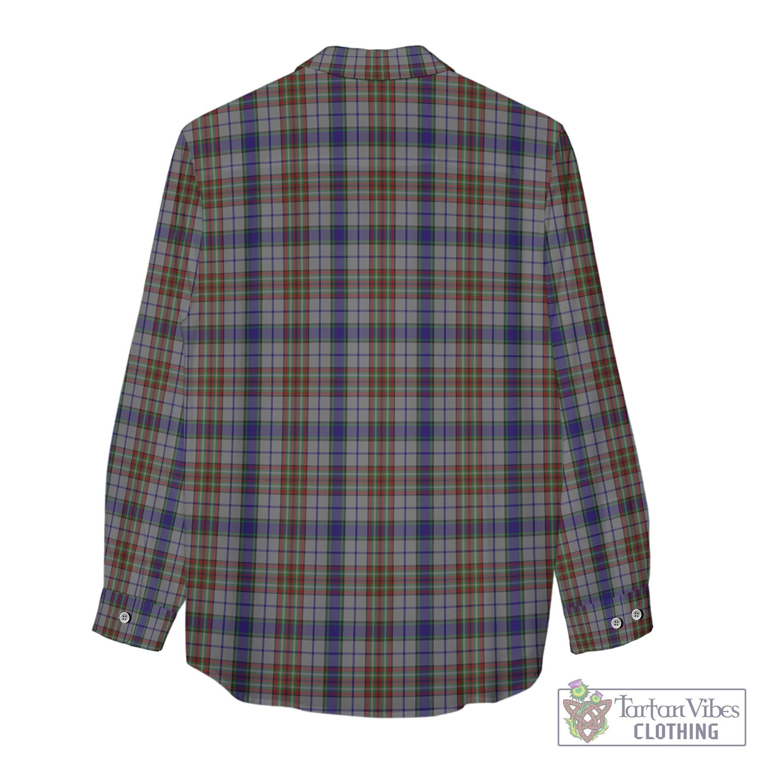 Tartan Vibes Clothing Gayre Hunting Tartan Womens Casual Shirt with Family Crest
