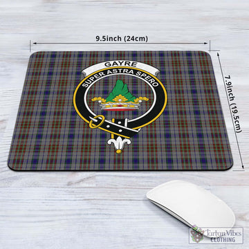 Gayre Hunting Tartan Mouse Pad with Family Crest