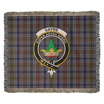 Gayre Hunting Tartan Woven Blanket with Family Crest