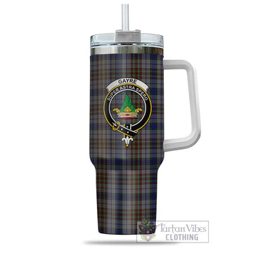Gayre Hunting Tartan and Family Crest Tumbler with Handle