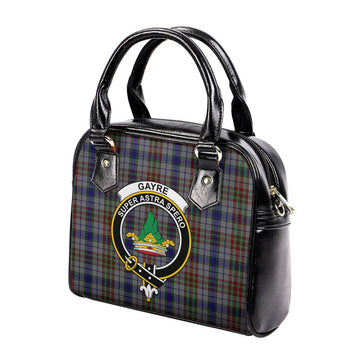Gayre Hunting Tartan Shoulder Handbags with Family Crest