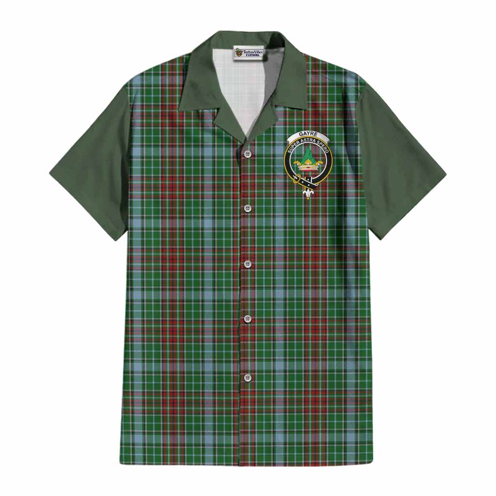 Gayre Tartan Accent Cotton Hawaiian Shirt with Family Crest