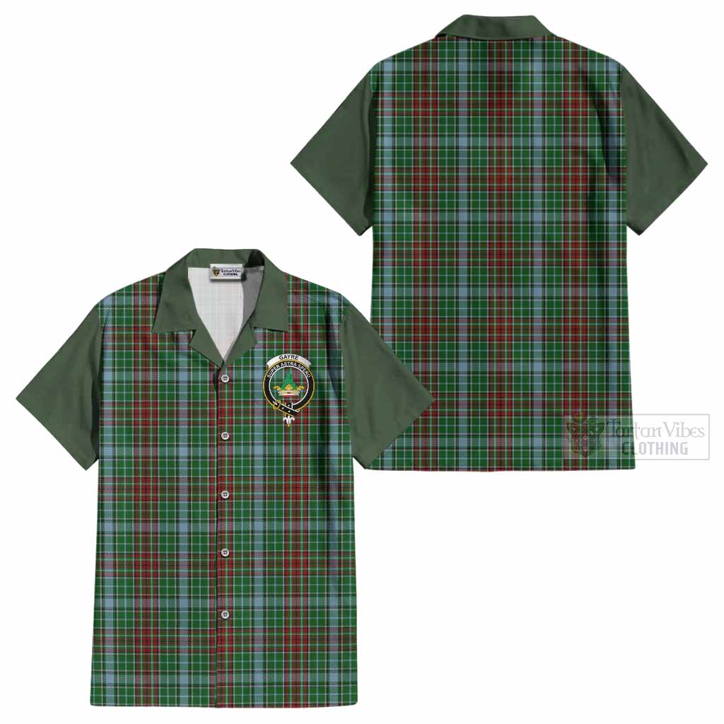 Gayre Tartan Accent Cotton Hawaiian Shirt with Family Crest