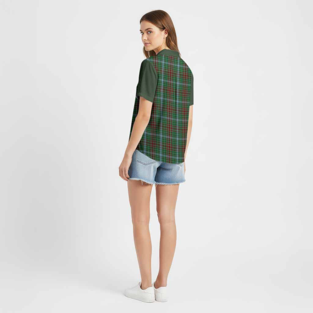 Gayre Tartan Accent Cotton Hawaiian Shirt with Family Crest