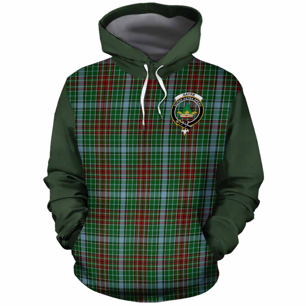 Gayre Tartan Accent Cotton Hoodie with Family Crest