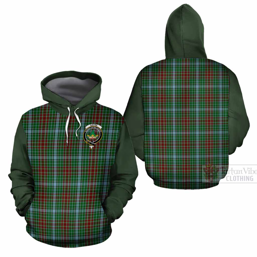 Gayre Tartan Accent Cotton Hoodie with Family Crest