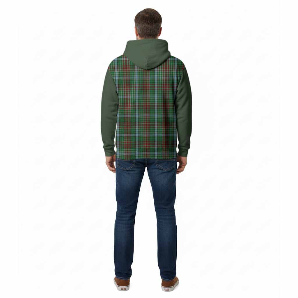 Gayre Tartan Accent Cotton Hoodie with Family Crest