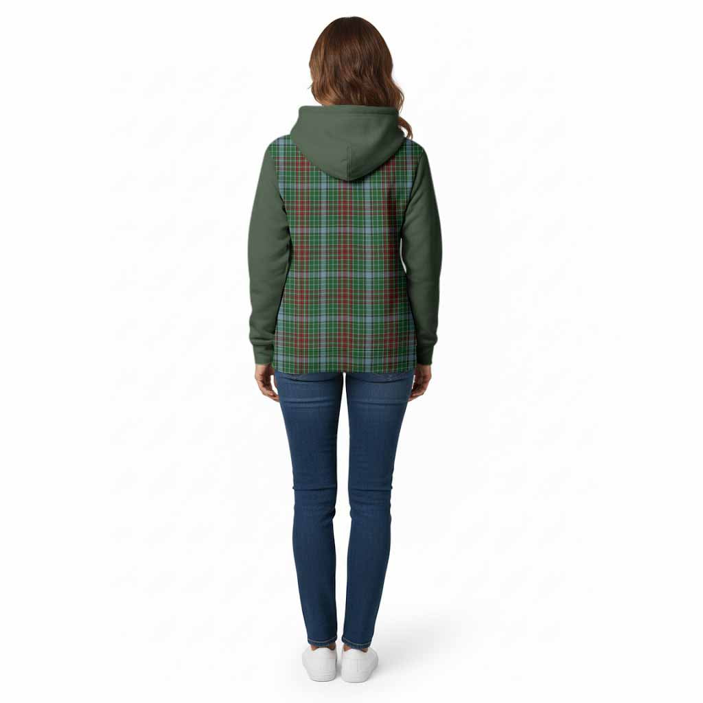 Gayre Tartan Accent Cotton Hoodie with Family Crest