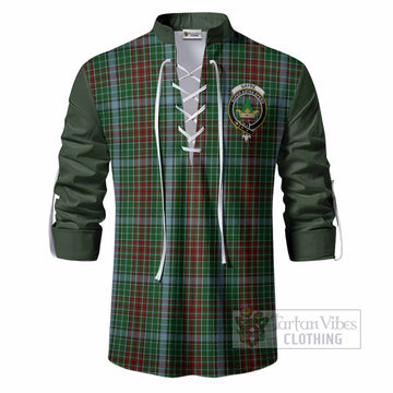 Gayre Tartan Accent Ghillie Shirt with Family Crest