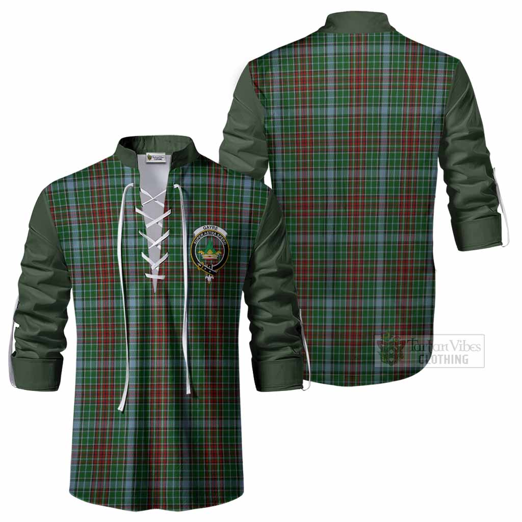 Gayre Tartan Accent Ghillie Shirt with Family Crest
