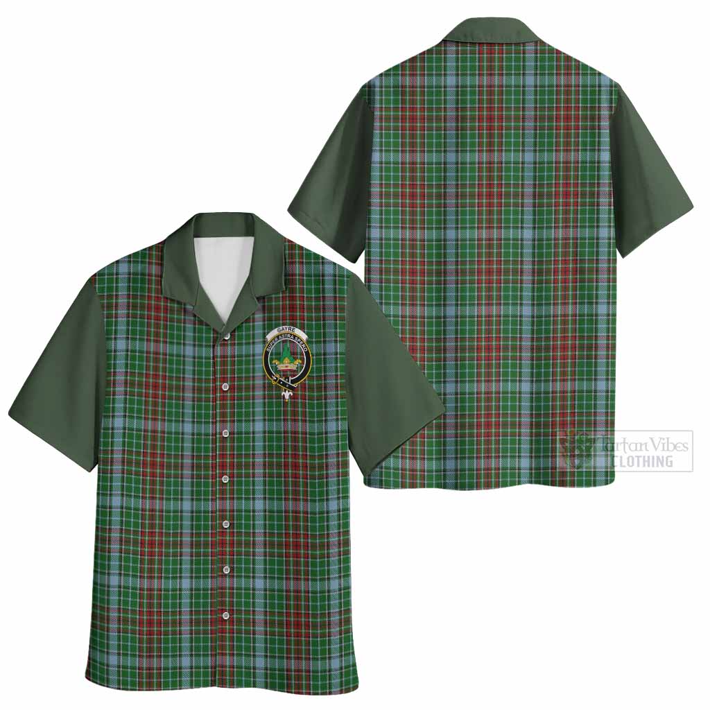 Gayre Tartan Accent Hawaiian Shirt with Family Crest