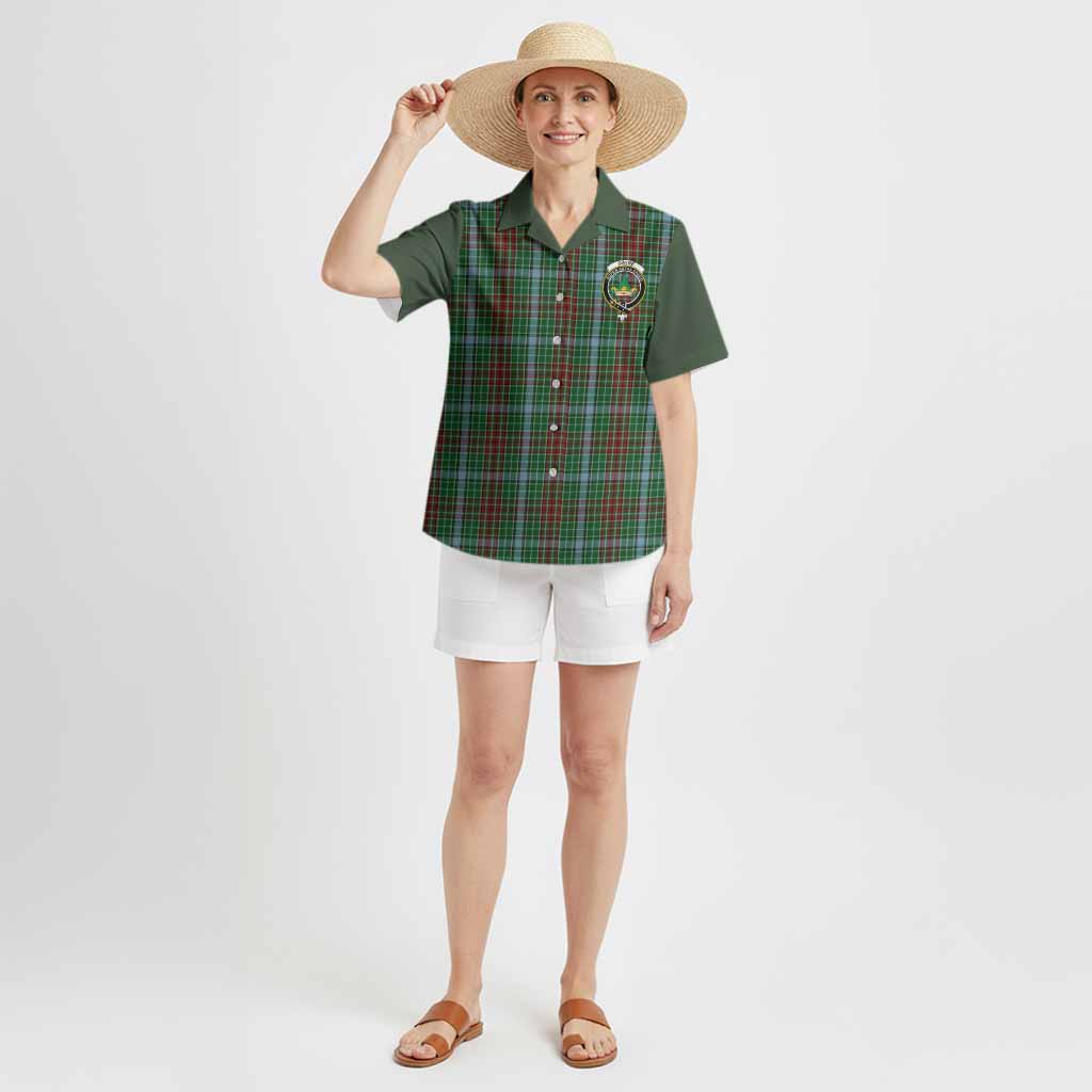 Gayre Tartan Accent Hawaiian Shirt with Family Crest