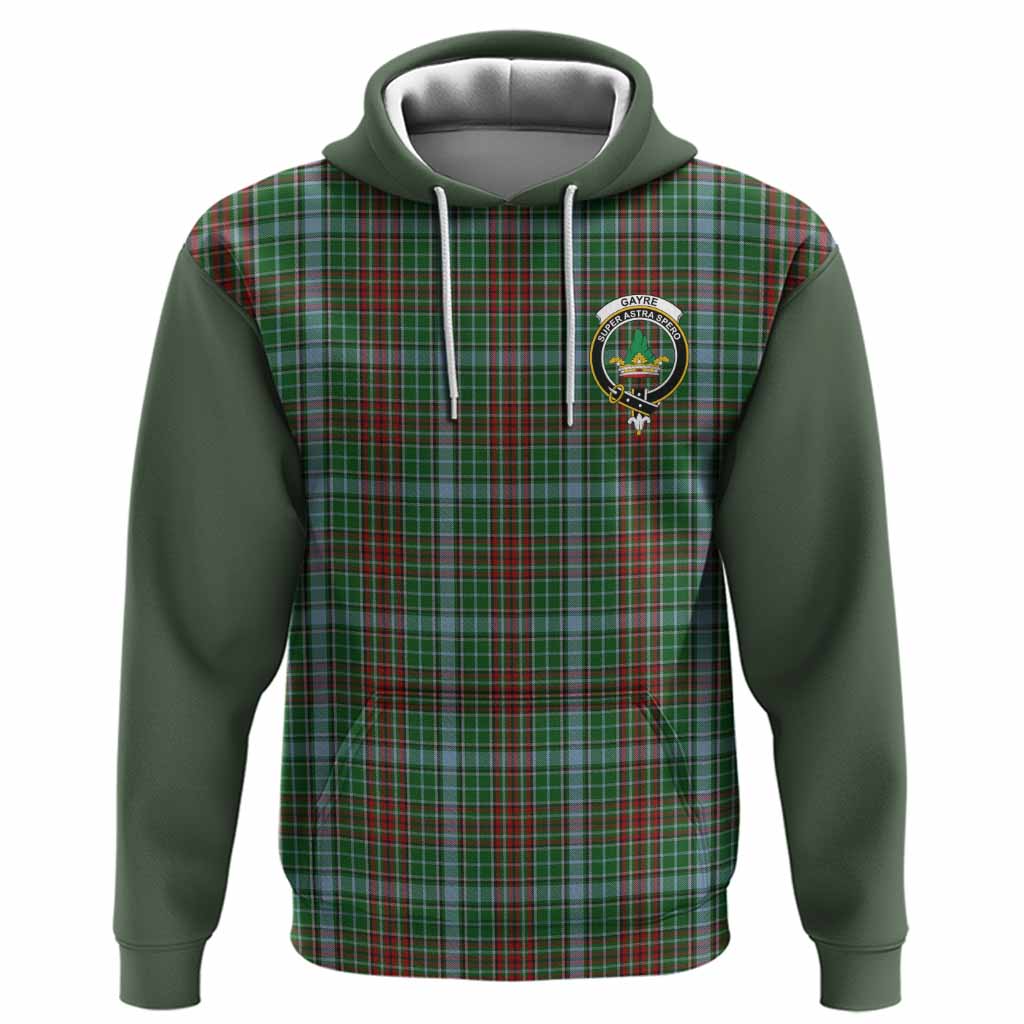 Gayre Tartan Accent Hoodie with Family Crest