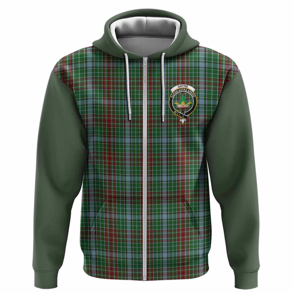 Gayre Tartan Accent Hoodie with Family Crest