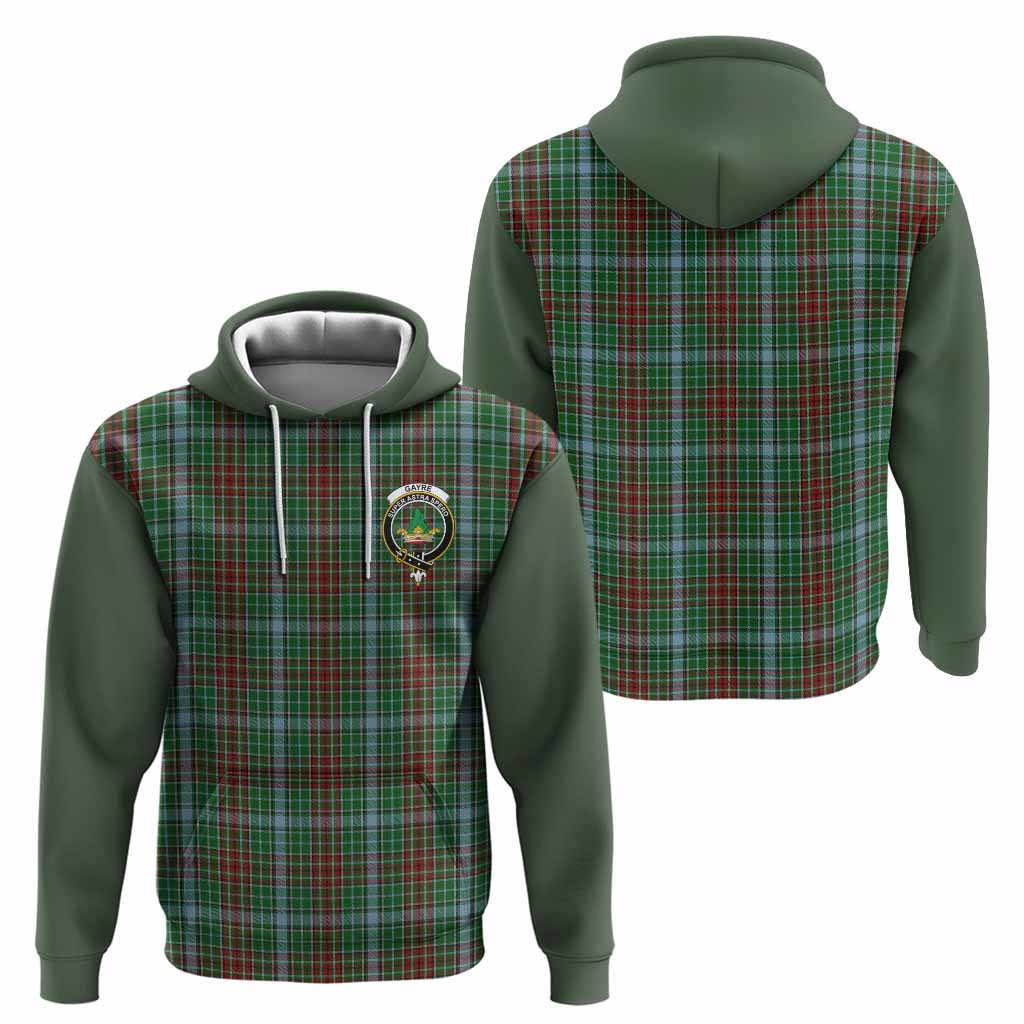 Gayre Tartan Accent Hoodie with Family Crest