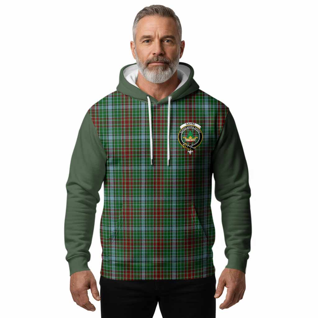 Gayre Tartan Accent Hoodie with Family Crest