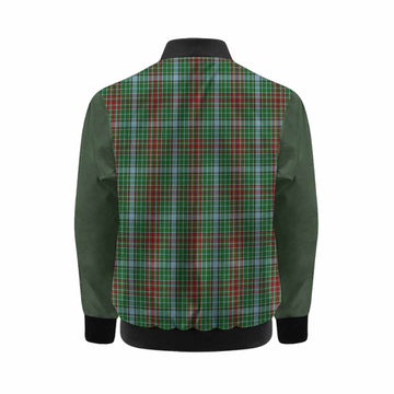 Gayre Tartan Accent Kid Bomber Jacket with Family Crest