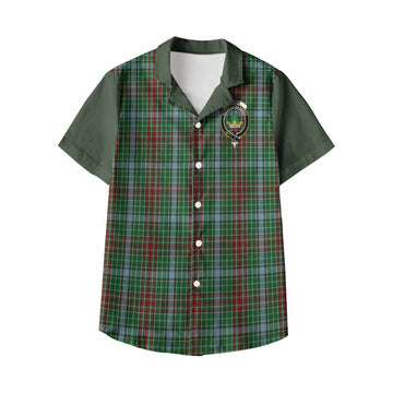 Gayre Tartan Accent Kid Hawaiian Shirt with Family Crest