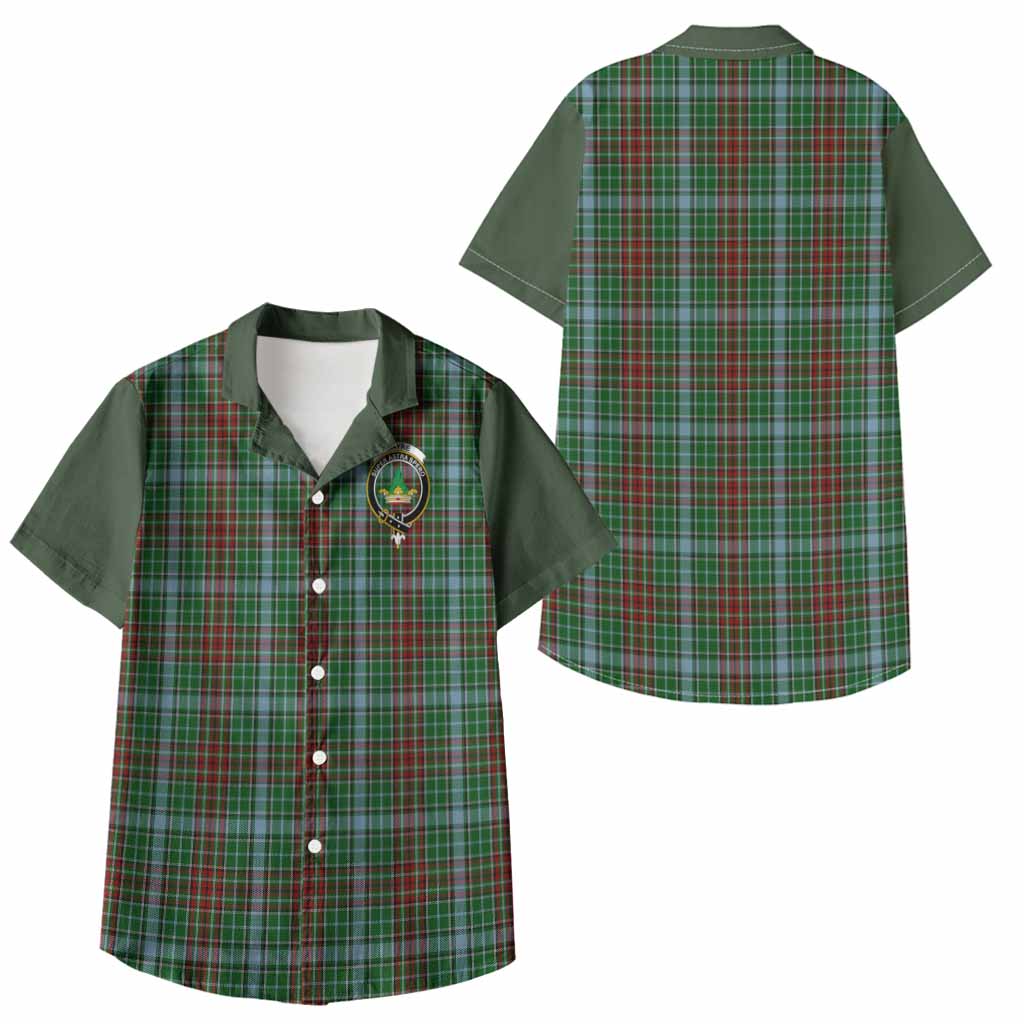 Gayre Tartan Accent Kid Hawaiian Shirt with Family Crest