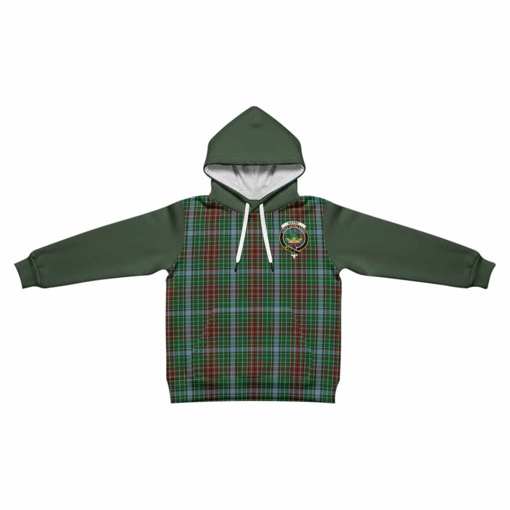 Gayre Tartan Accent Kid Hoodie with Family Crest