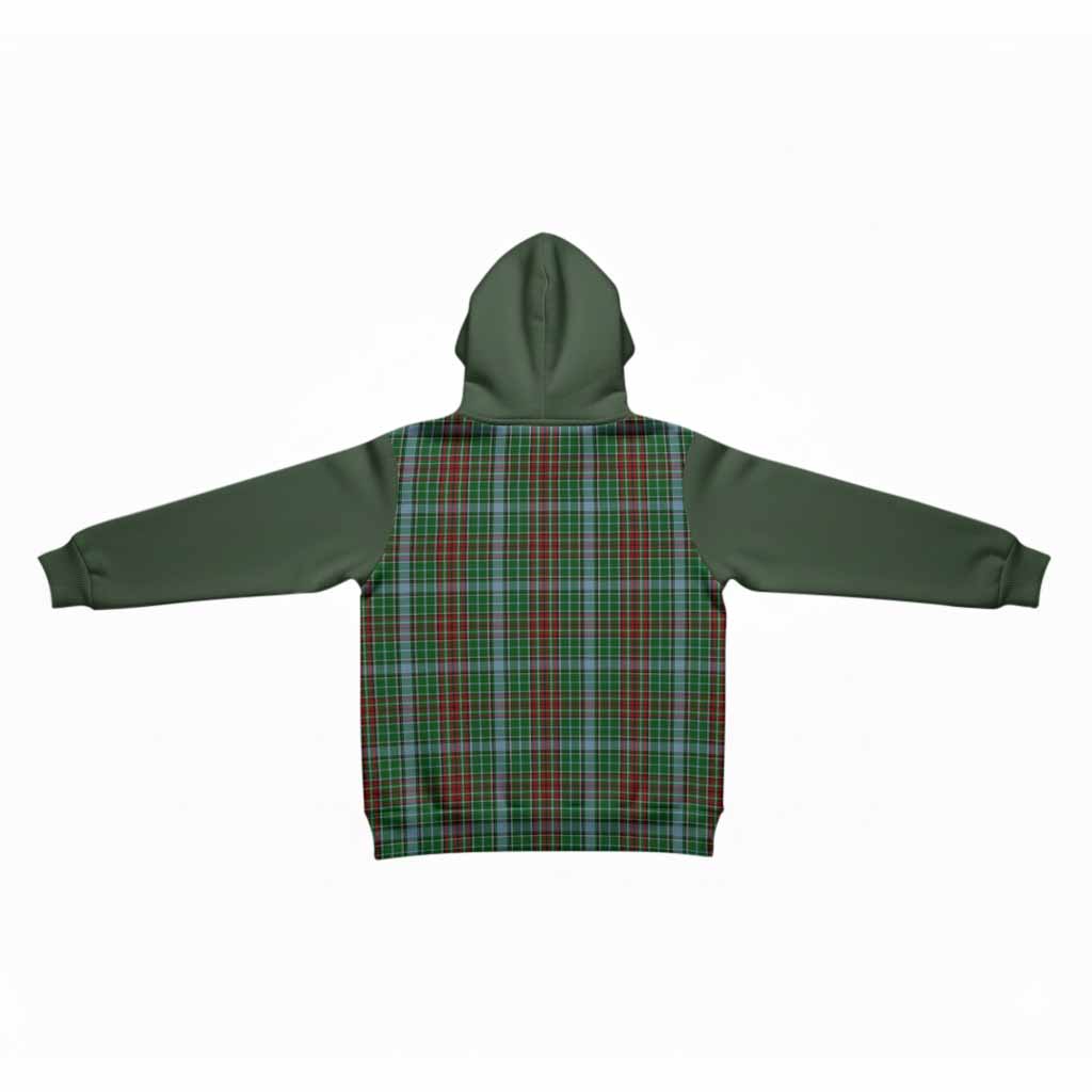 Gayre Tartan Accent Kid Hoodie with Family Crest