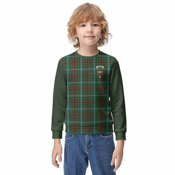 Gayre Tartan Accent Kid Knitted Sweatshirt with Family Crest