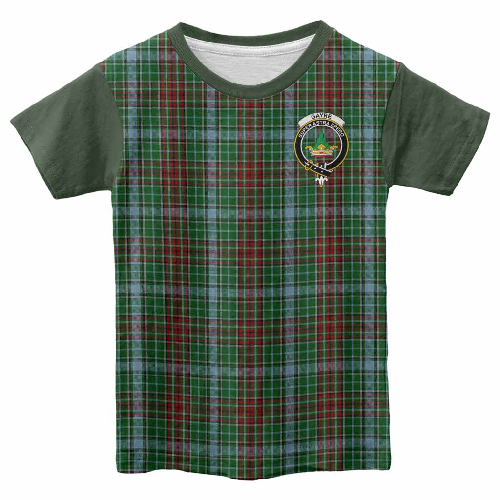 Gayre Tartan Accent Kid T-shirt with Family Crest