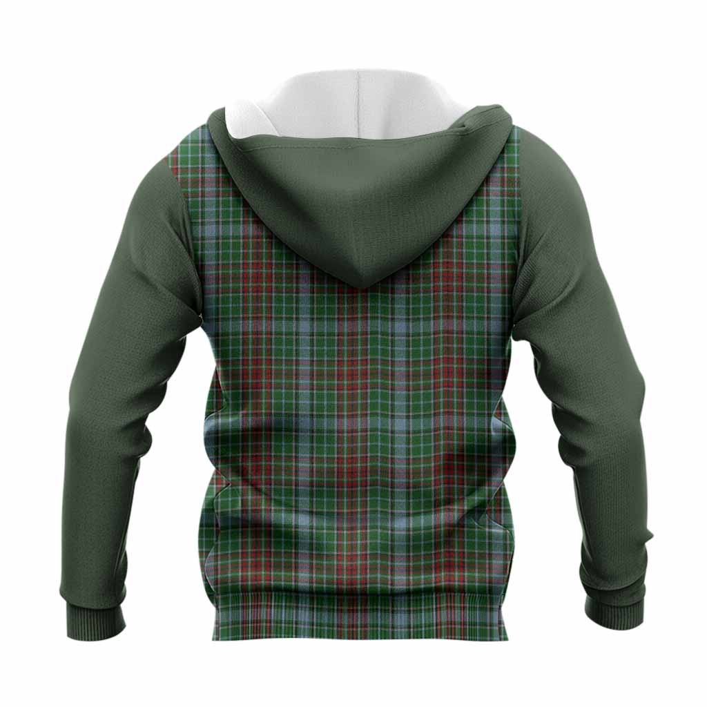 Gayre Tartan Accent Knitted Hoodie with Family Crest