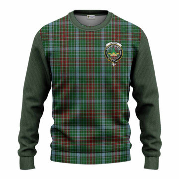 Gayre Tartan Accent Knitted Sweater with Family Crest