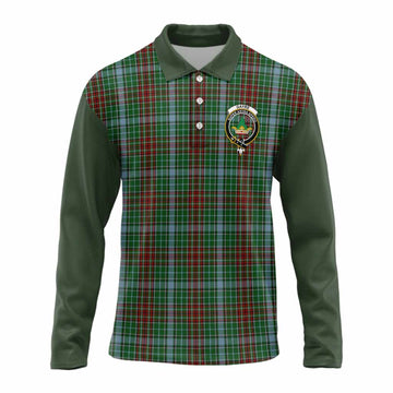 Gayre Tartan Accent Long Sleeve Polo Shirt with Family Crest