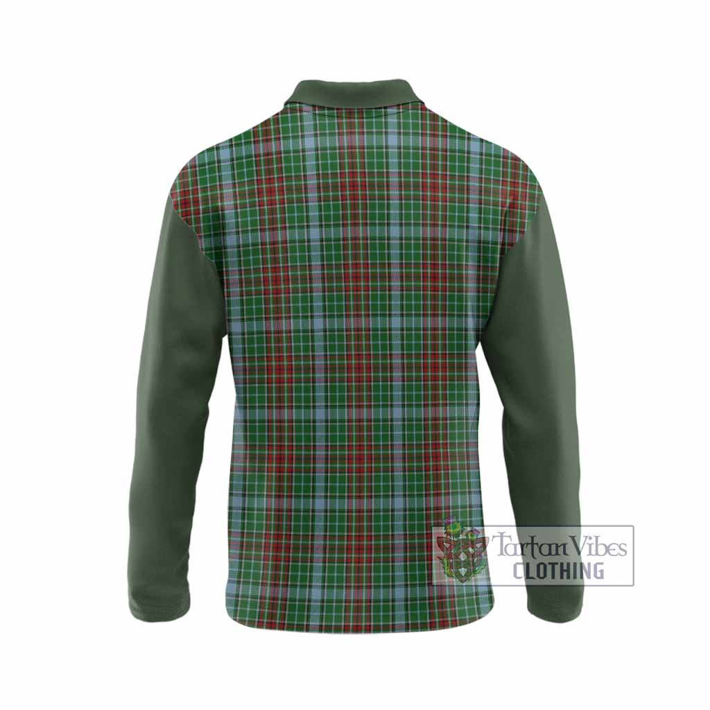 Gayre Tartan Accent Long Sleeve Polo Shirt with Family Crest