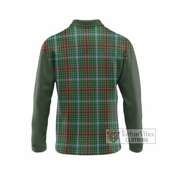 Gayre Tartan Accent Long Sleeve Polo Shirt with Family Crest