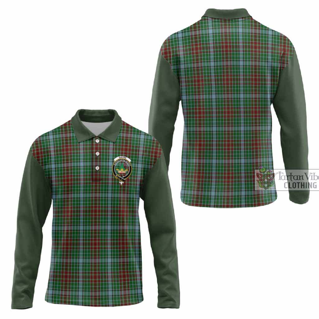 Gayre Tartan Accent Long Sleeve Polo Shirt with Family Crest