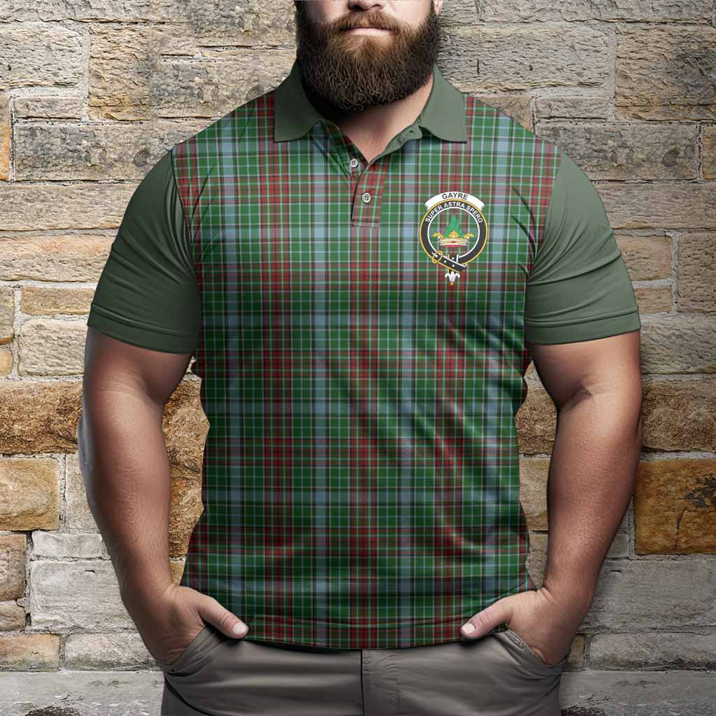 Gayre Tartan Accent Polo Shirt with Family Crest